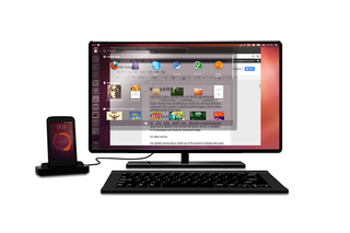 Ubuntu smartphone docked
