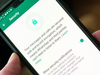 Privacy settings on WhatsApp which uses end-to-end encryption