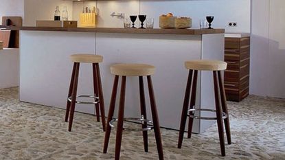 kitchen with barstool