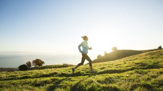 A female jogging for exercise