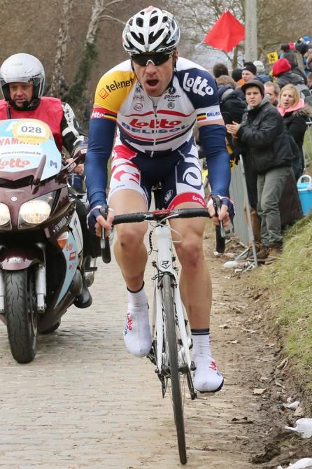 Jurgen Roelandts (Lotto Belisol) on the attack