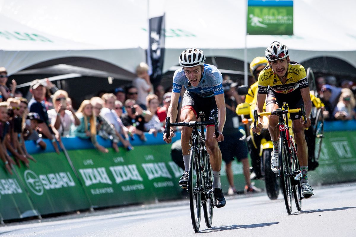 Adrien Costa (Axeon) on the way to third place for the stage
