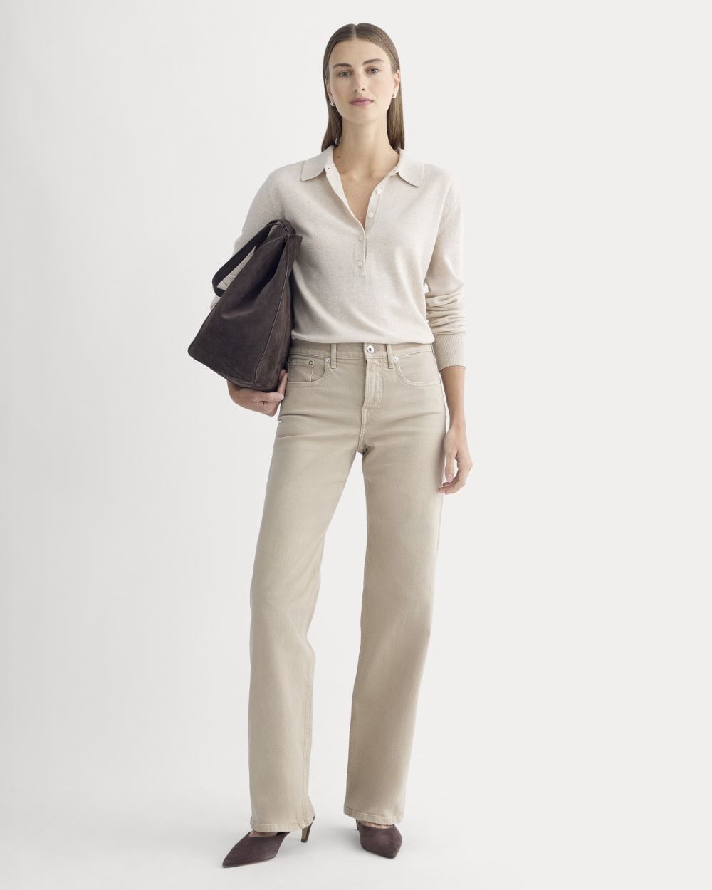 The Column Jean | Garment-Dyed Tan | 33" Inseam - 23