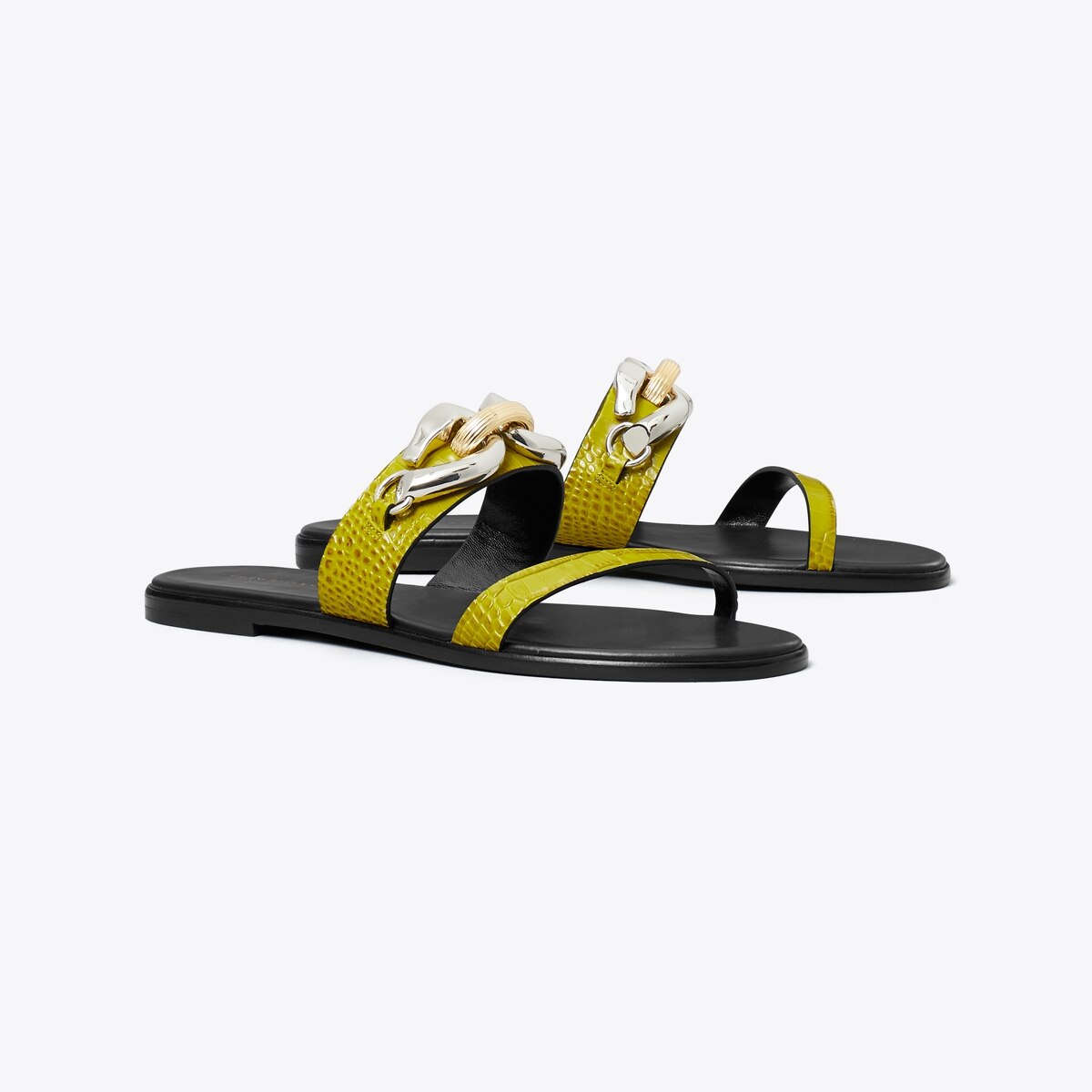 Jessa Two-Strap Sandal in Green, Size 7.5