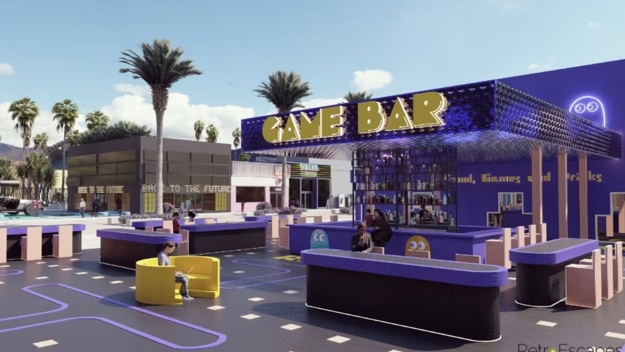 RetroEscapes Game Bar concept art