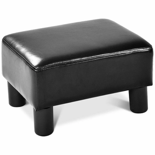 A black leather footstall