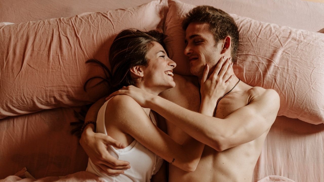 Man and woman in bed