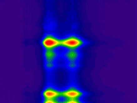 In this image, trapped trions and excitons can be seen as bright red spots against the dark blue background emissions from the host nanotube. This new work makes it possible to manipulate trions and study their fundamental properties in ways that have never been possible before.