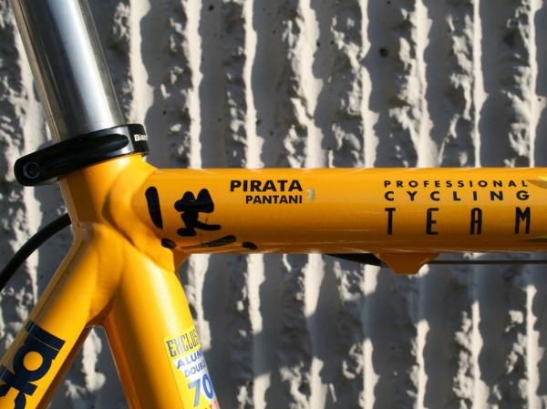 This isn't just a production bike emblazoned in team livery and with a rider's name on it - it was a full custom build made just for Pantani.