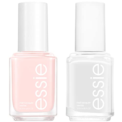 Essie Nail Polish, Ballet French Manicure Kit, a Sheer Pink and a White Nail Polish, 8-Free Vegan, 1 Kit
