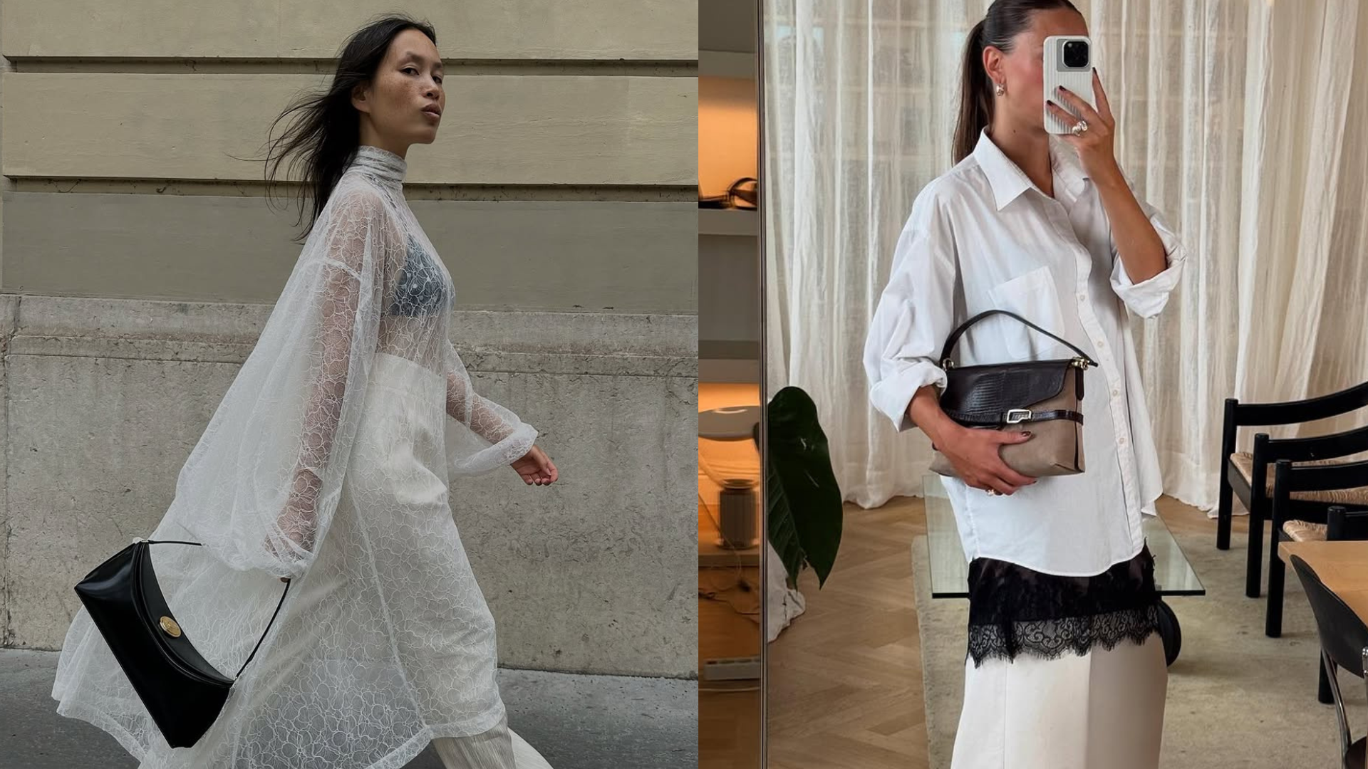 woman wearing dress over pants fall outfit 2025