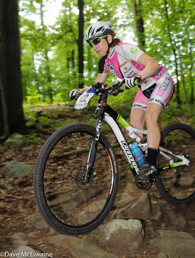 Nina Baum (NoTubes Elite Womens Team) seemed to be having a blast as usual