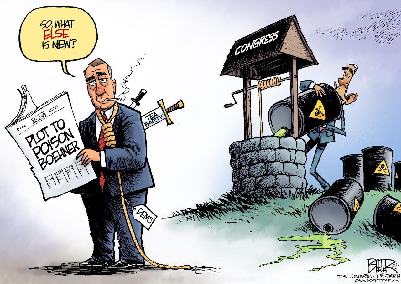 Political cartoon U.S. Boehner Obama