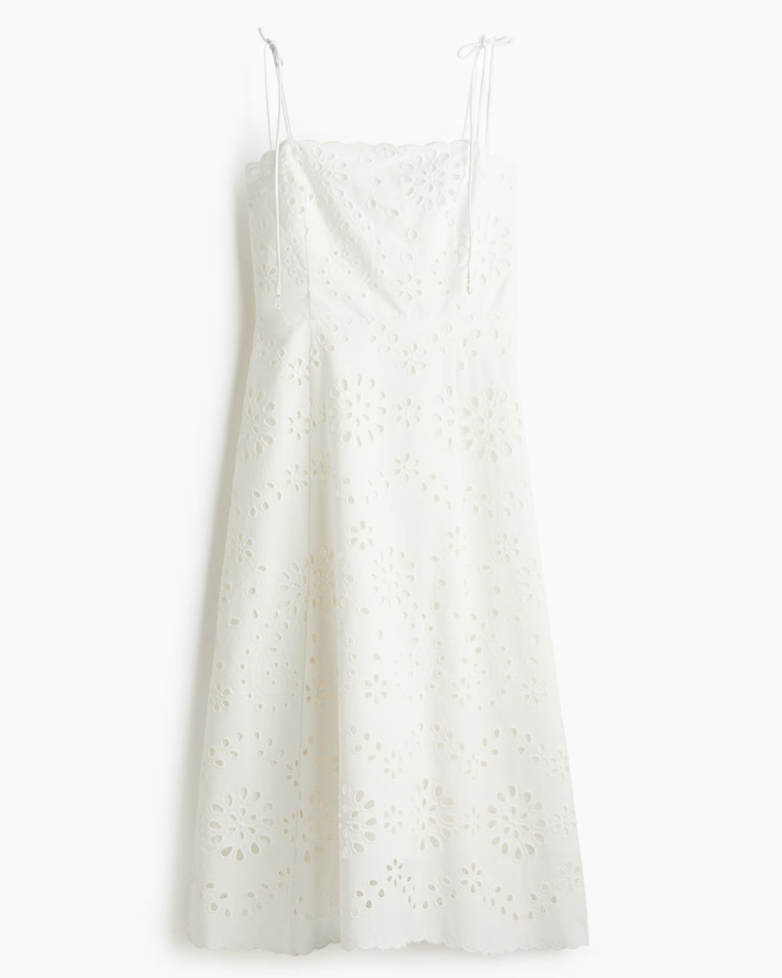 H&amp;amp;M Tie-Strap Broderie Anglaise Dress