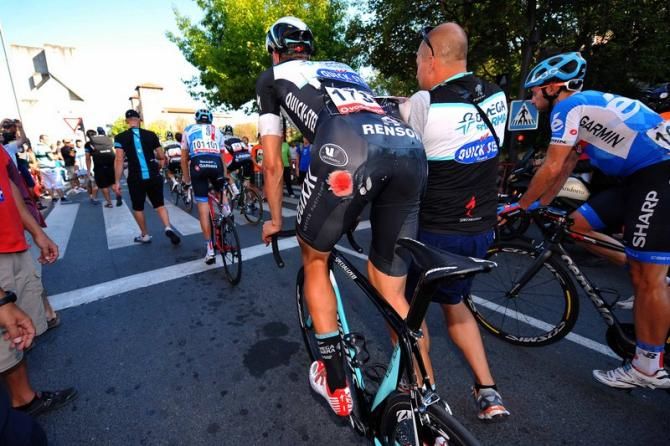 Niko Maes (Omega Pharma-Quick Step) had a nasty fall today