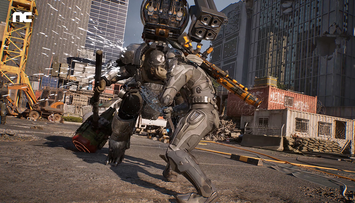 A promotional in-game screenshot of Cinder City by NC/Big Fire Games