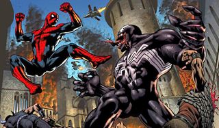 Spider-Man battling Venom