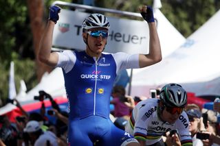 Marcel Kittel (Quick-Step Floors) celebrates stage 1 victory