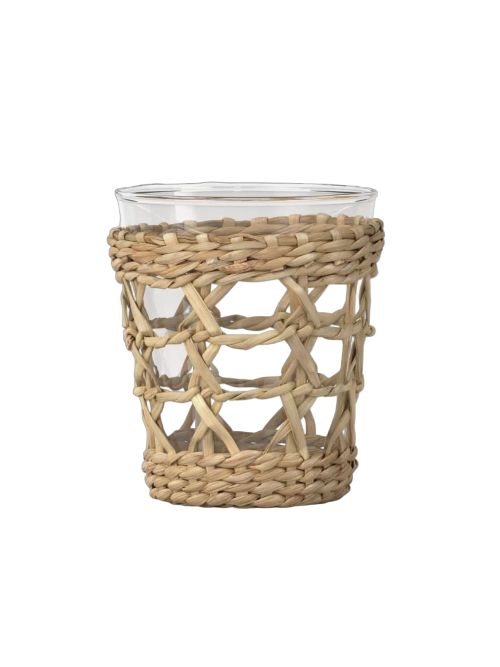 Woven rattan glass