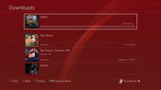 An example of different downloads on PlayStation 4
