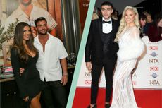 A collage of two couples that are still together from Love Island: Ekin-Su and Davide (left) and Molly-Mae and Tommy (right)