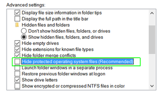 hide protected files