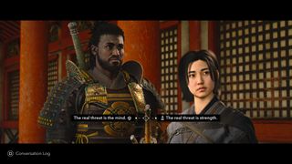 Assassin's Creed Shadows gameplay showing Yasuke and Naoe