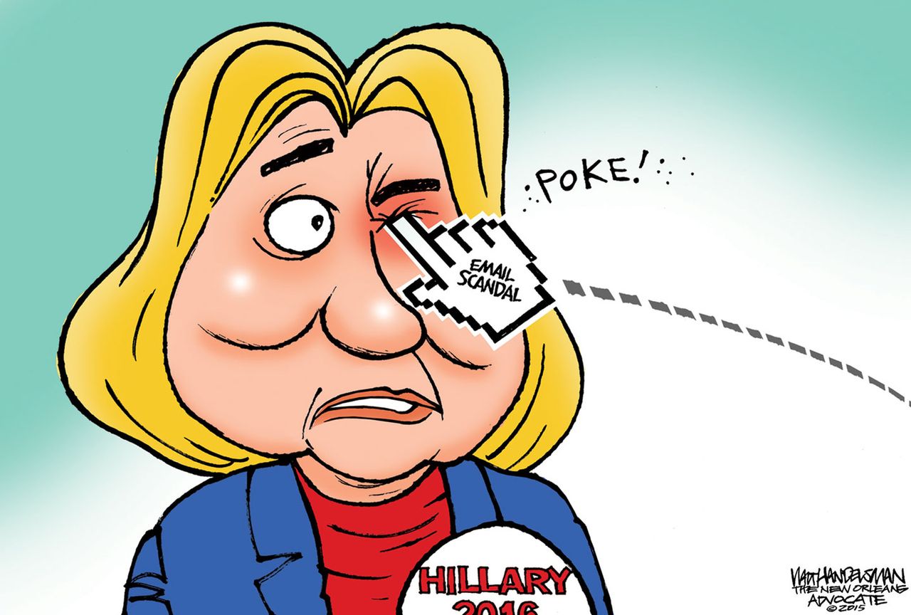 Political cartoon U.S. Hillary Clinton Emails