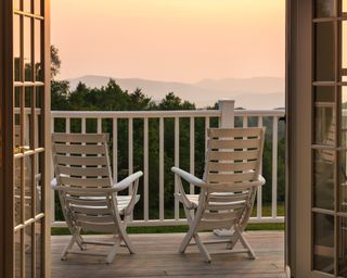 View of Green Mountains from balcony