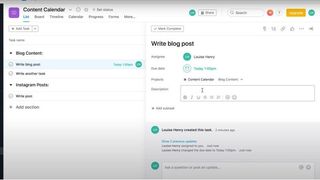 Asana's interface