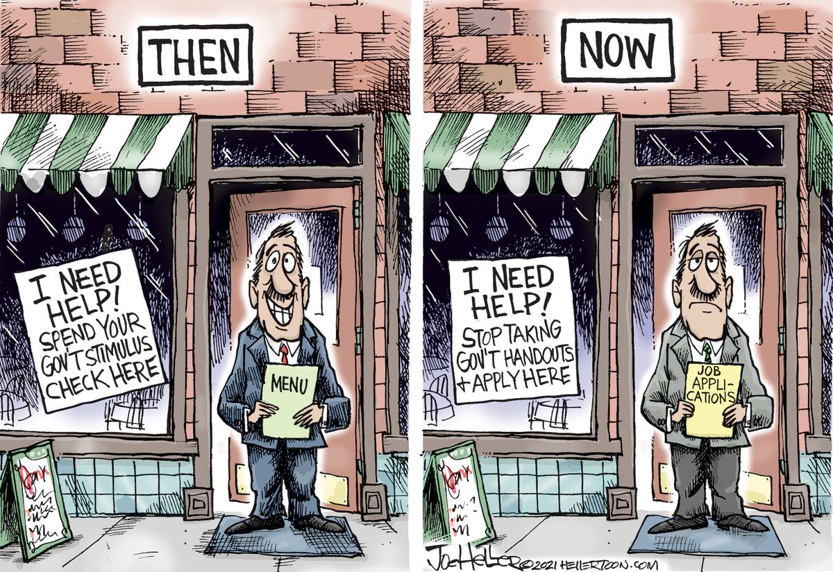 Editorial Cartoon U.S. small business covid relief | The Week