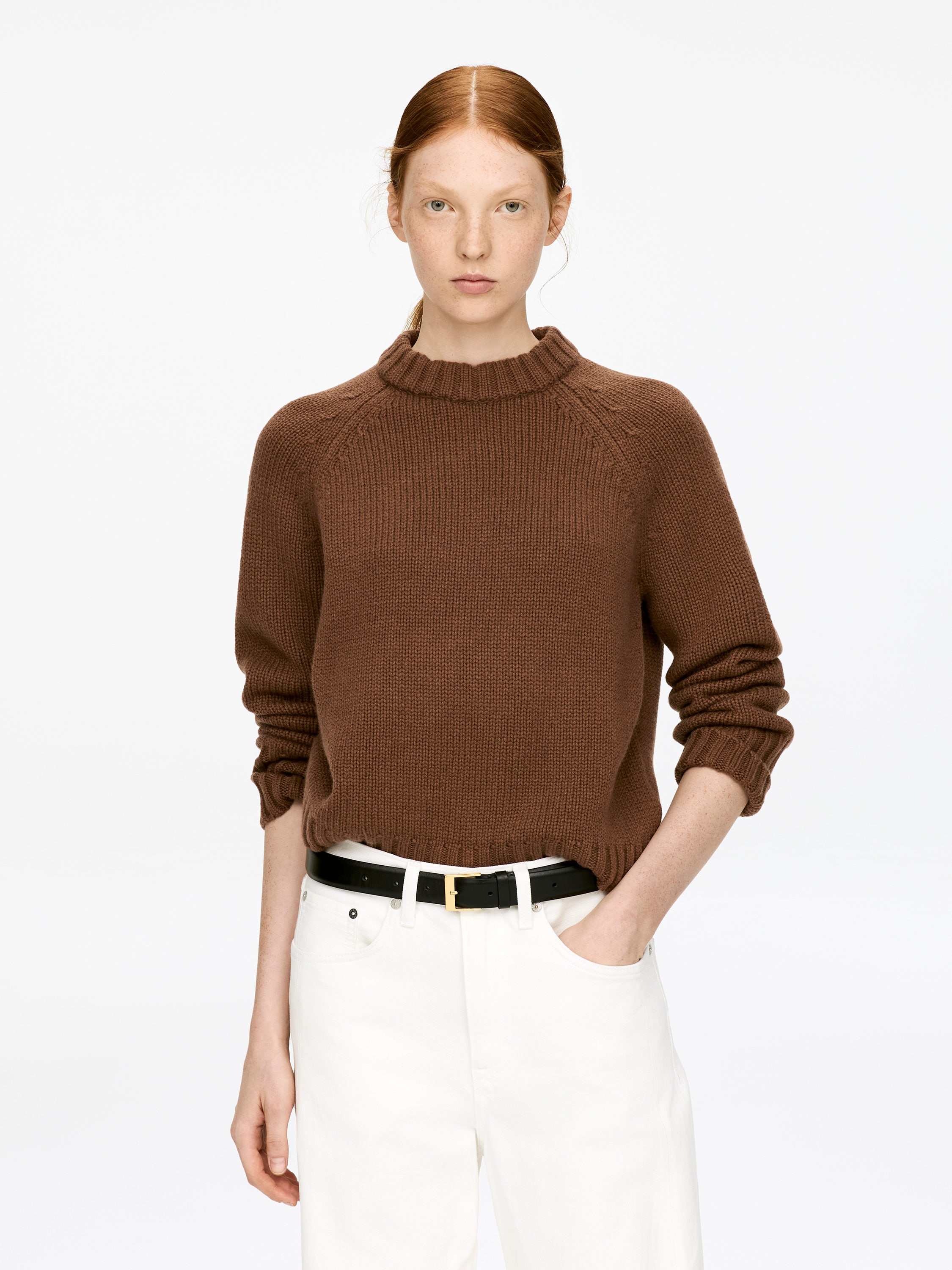 Chunky Pure Cashmere Jumper&amp;#8203; &amp;ndash; Brown &amp;ndash; Women &amp;ndash; Arket Gb