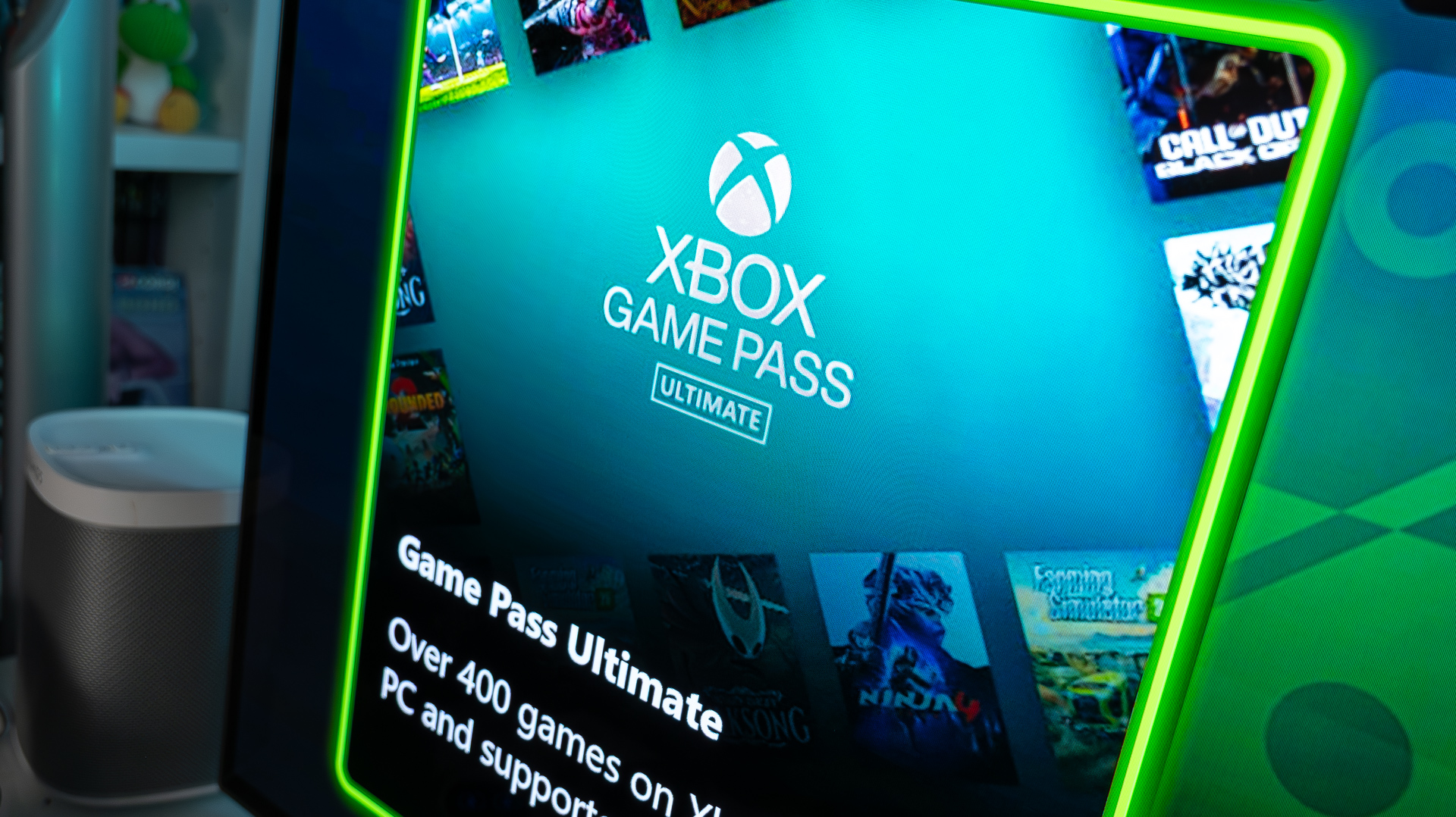 Xbox Game Pass running on a Philips OLED TV via an Xbox Series X