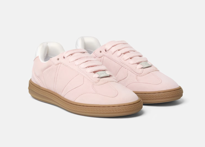Versace, Greca Court Suede Sneakers