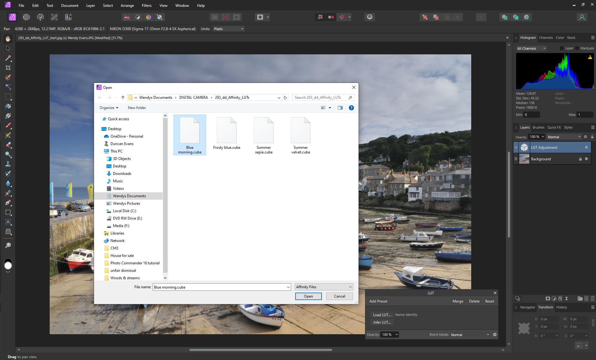 Time to use the LUT you have created