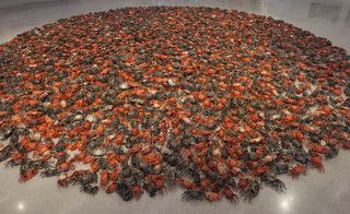 'He Xie', 2010, by Ai Weiwei is made from 3200 porcelain crabs.