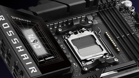 Asus ROG X870E motherboard showing the CPU socket