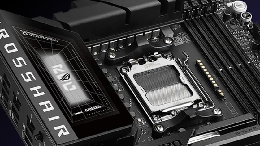 Asus ROG X870E motherboard showing the CPU socket