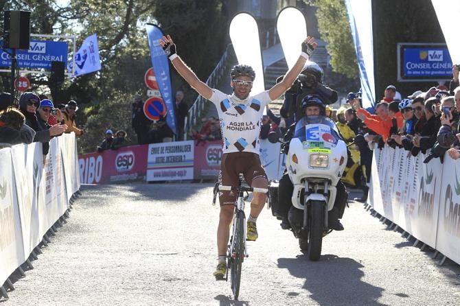 Jean-Christophe Peraud (AG2R) wins on Mont Faron