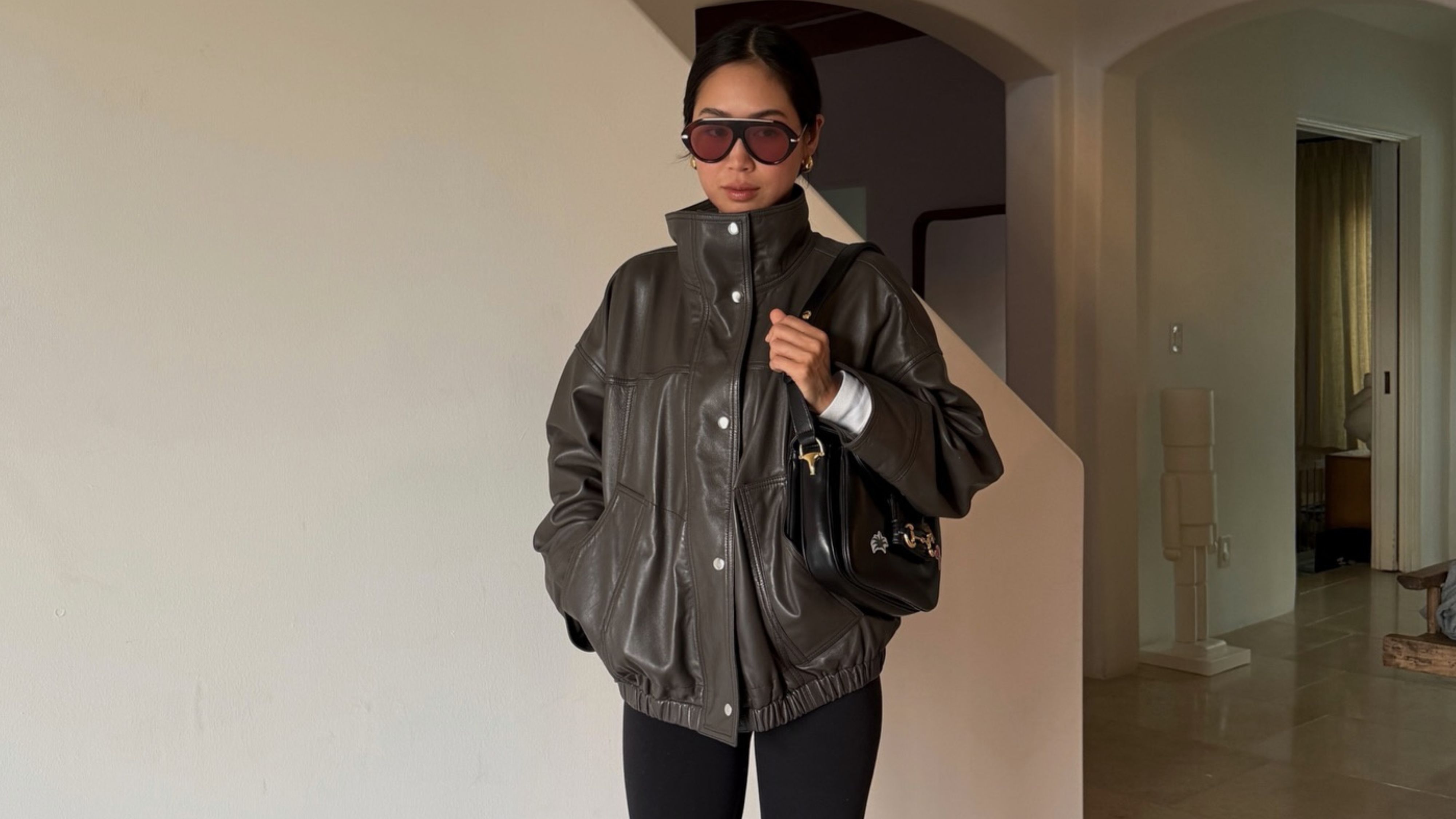 @aimeesong in a winter legging outfit trend