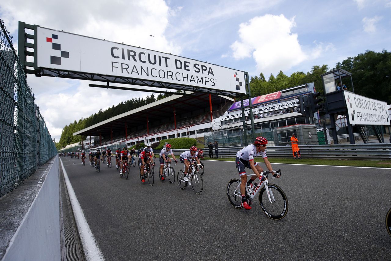 The Tour de France sped across the Spa Francorchamps circuit