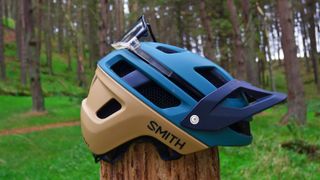 Smith Forefront 2 MIPS helmet with sunglasses fixed to the rear