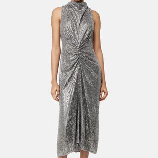 Jigsaw Sequin High Neck Dress