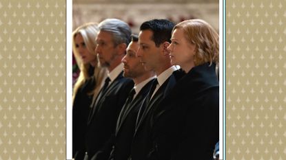 When is the Succession finale? Pictured: Justine Lupe, Alan Ruck, Kieran Culkin, Jeremy Strong, Sarah Snook HBO Succession Season 4 - Episode 9