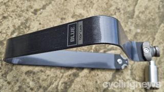 A close up of the flat surface of the lock with the TiGr Blue logo visible