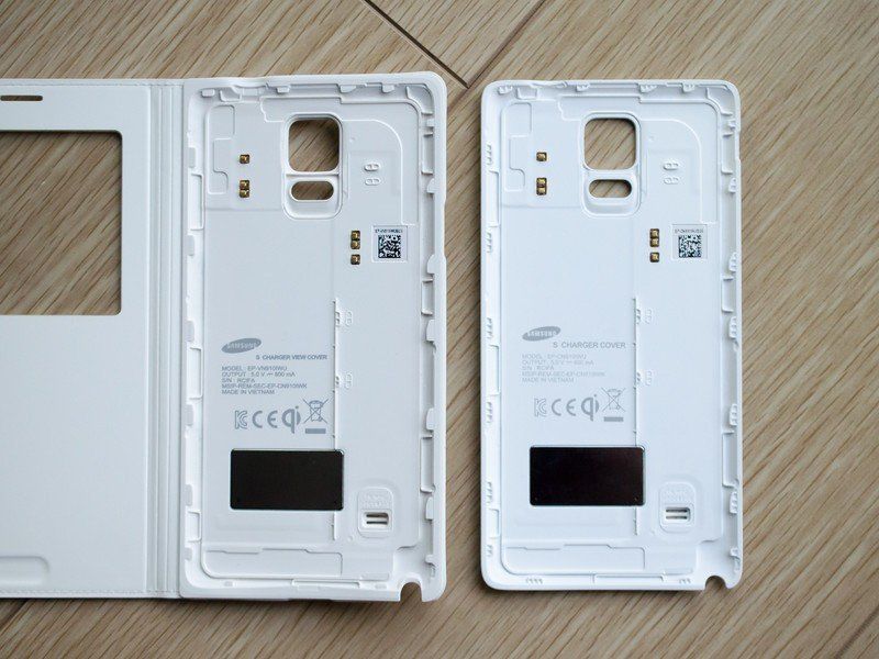 Galaxy Note 4 S-View Qi charging back