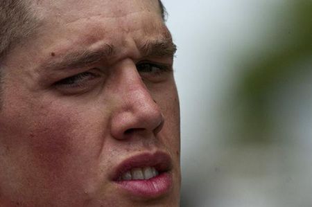 Hard work but worth it: Race winner Ben Dyball was looking forward to a cool drink after claiming the mens' under 23 road race title in Buninyong.