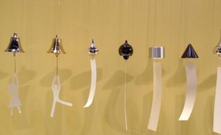 Bells in tin, brass and bronze by Nousaku at the Japan Style exhibit