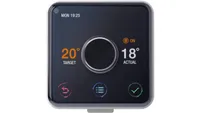 The Hive Activbe Heating smart thermostat on a white background
