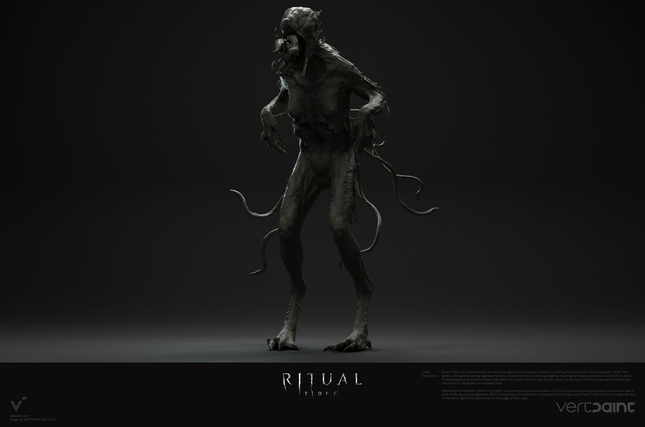 Concept art from Unreal Engine 5 horror game Rital Tides
